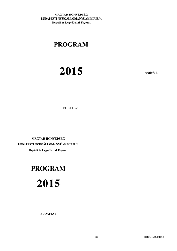 2015-ös program